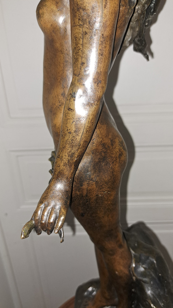 Sculpture signed A. Bacherini Female nude in Bronze