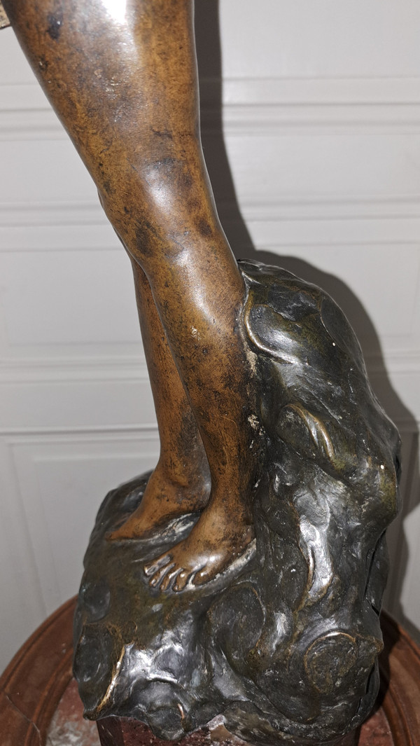Sculpture signed A. Bacherini Female nude in Bronze