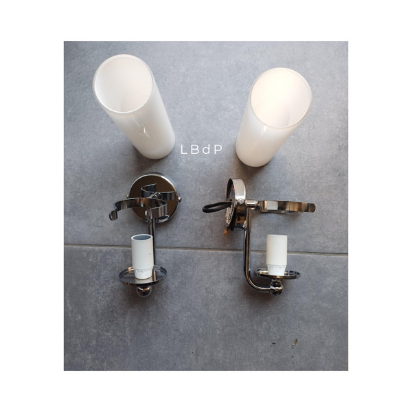 Pair of Spage-Age wall lights from 1970'