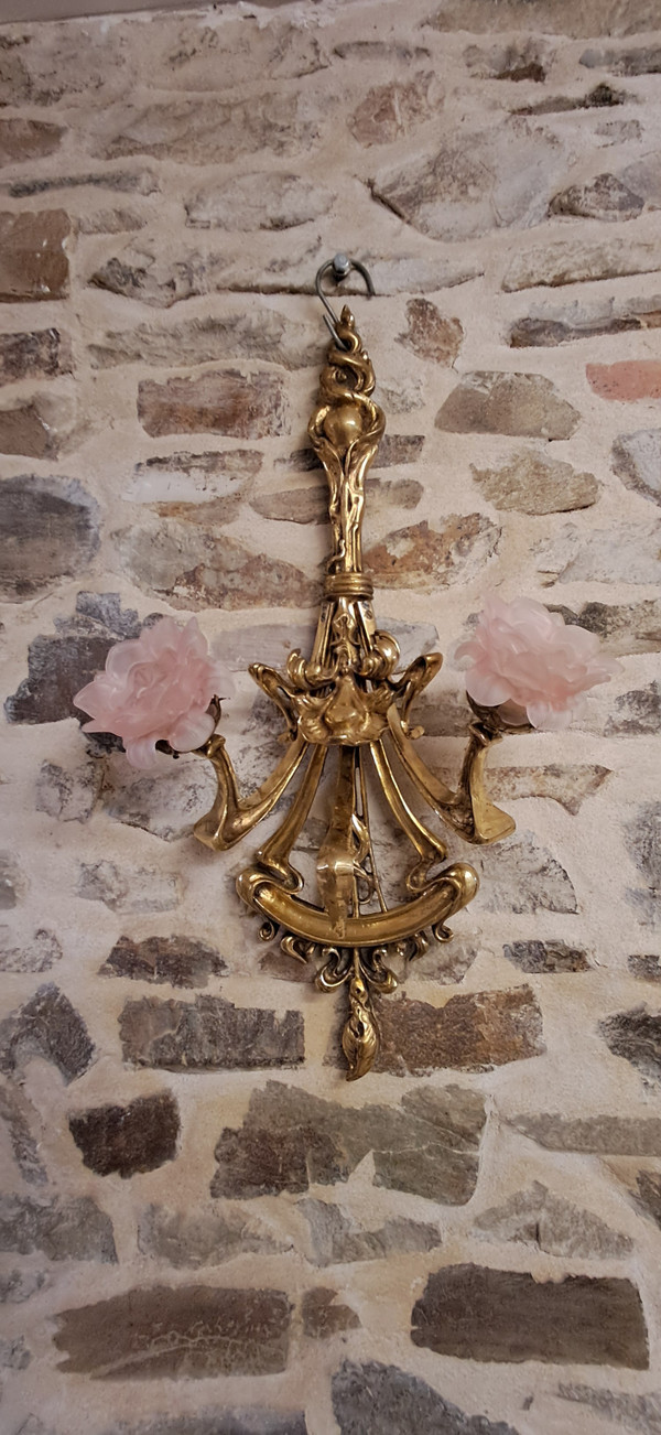 Paire d appliques laiton massif  81 x 49