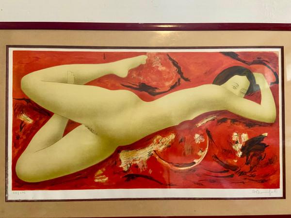 "Feu et Flammes" Litografia di Alain Bonnefoit.