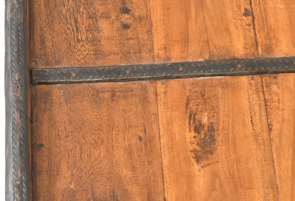 Table basse selle pour éléphant en bois et métal