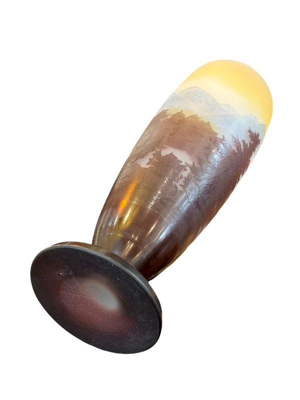 Emile Gallé Art Nouveau "Alpine Landscape" vase