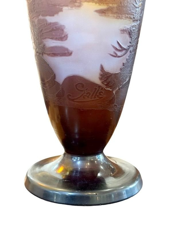 Emile Gallé Art Nouveau "Alpine Landscape" vase