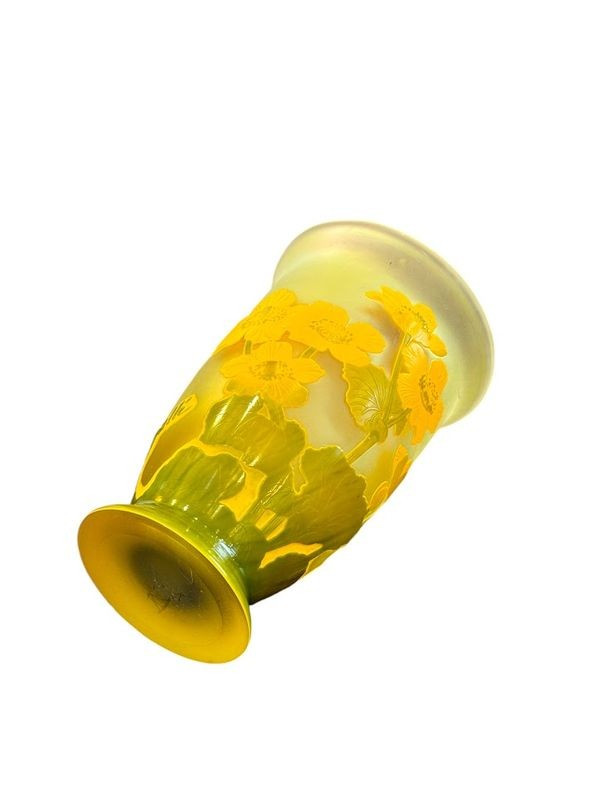 Emile Gallé Art Nouveau "Renoncules des Prés" vase