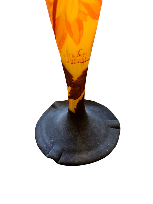 Muller Frères Lunéville Pilzlampe "Dahlien"
