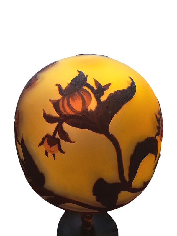 Muller Frères Lunéville Pilzlampe "Dahlien"