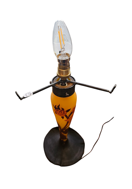 Muller Frères Lunéville Pilzlampe "Dahlien"