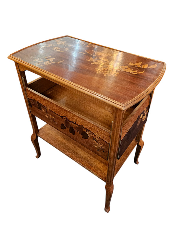 Louis Majorelle Table à Volets Art Nouveau "Sagittaires et Viornes"