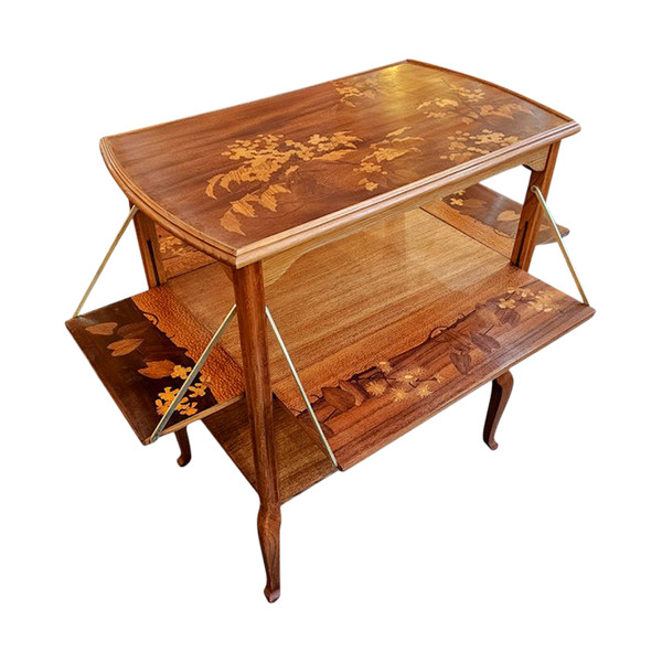 Louis Majorelle Table à Volets Art Nouveau "Sagittaires et Viornes"