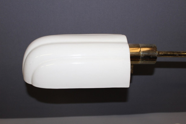 Italienische Schreibtischlampe aus vergoldetem Metall um 1980