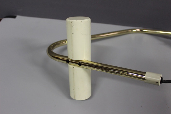 Italienische Schreibtischlampe aus vergoldetem Metall um 1980