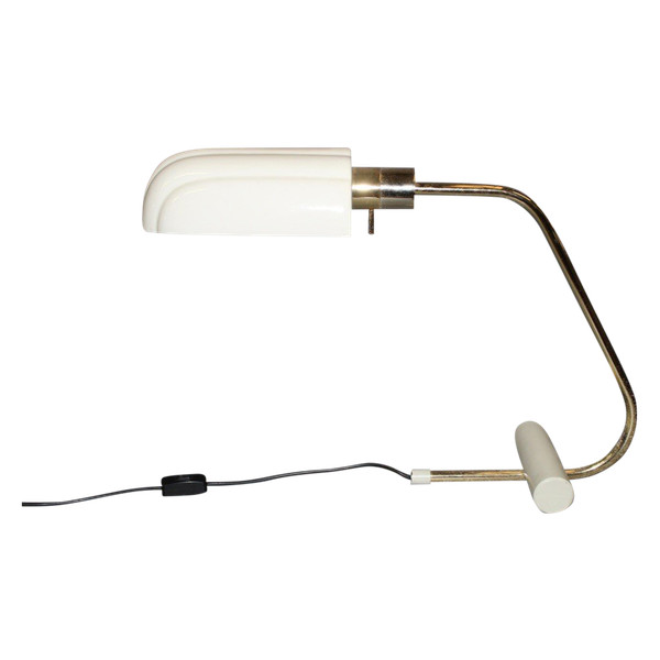 Italienische Schreibtischlampe aus vergoldetem Metall um 1980