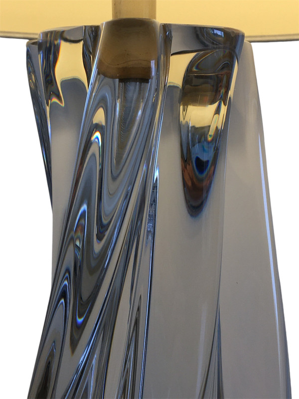 Modernist lamp in Sèvres crystal, Work from the 1960s