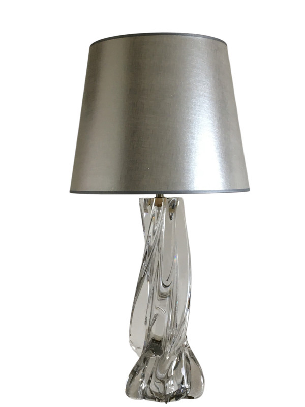 Modernist lamp in Sèvres crystal, Work from the 1960s