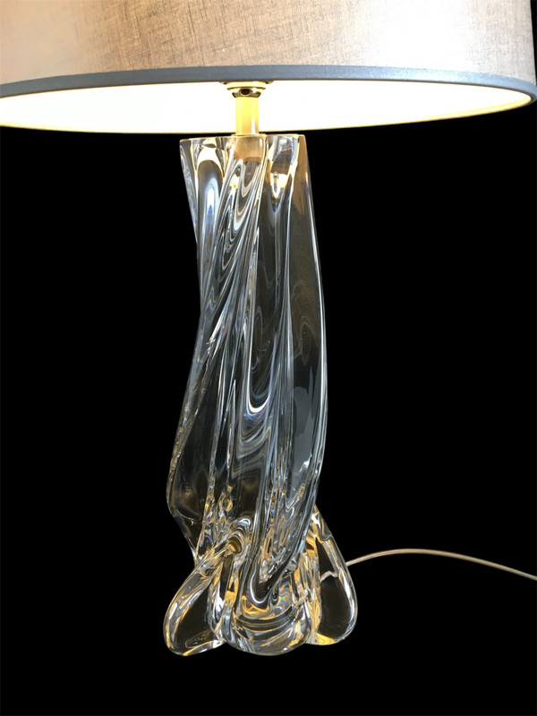 Modernist lamp in Sèvres crystal, Work from the 1960s