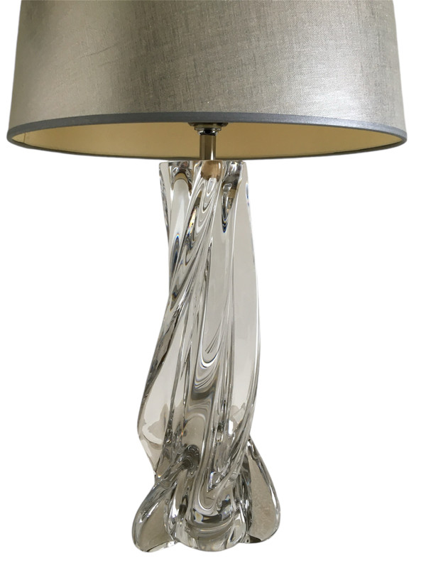 Modernist lamp in Sèvres crystal, Work from the 1960s
