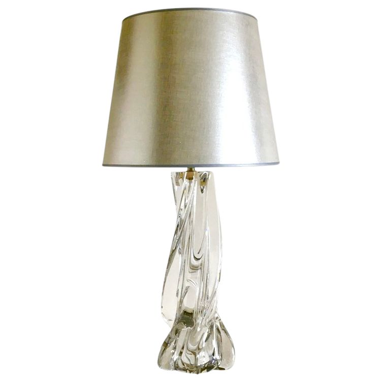 Modernist lamp in Sèvres crystal, Work from the 1960s