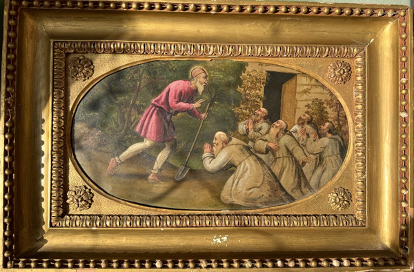 Saint Fiacre al lavoro - XVIII secolo