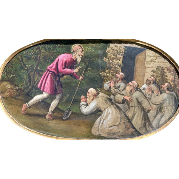 Saint Fiacre al lavoro - XVIII secolo