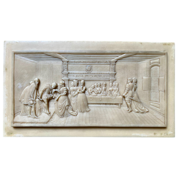 Bas Relief Historique Issue De La Fontaine Pétrifiante De Saint Nectaire