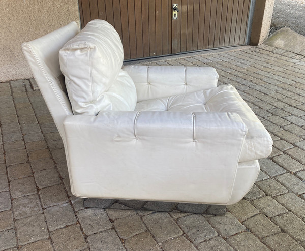 Coppia di poltrone e ottomane Jacques Charpentier per roche et bobois