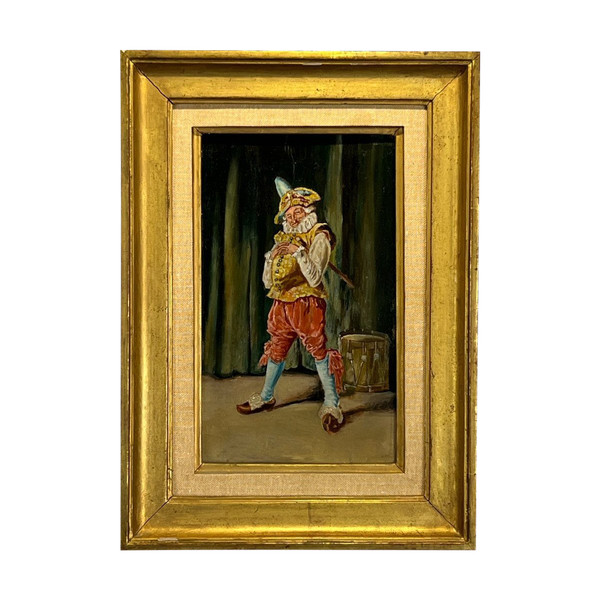 ÖL AUF HOLZPLATTE "GENTILHOMME AU TAMBOURG "NACH ERNEST MEISSONIER
