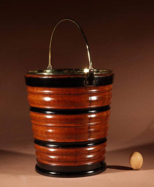    An original, highly decorative peat tea bucket, tea planter.