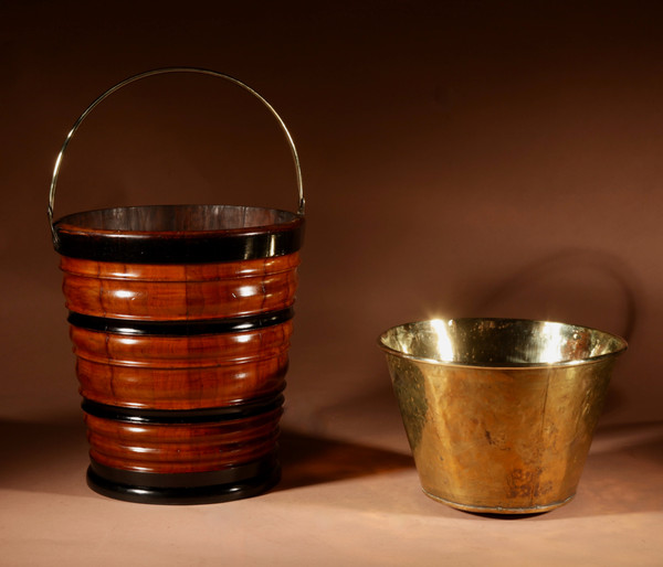    An original, highly decorative peat tea bucket, tea planter.