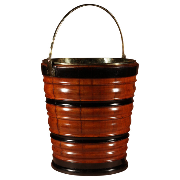    An original, highly decorative peat tea bucket, tea planter.
