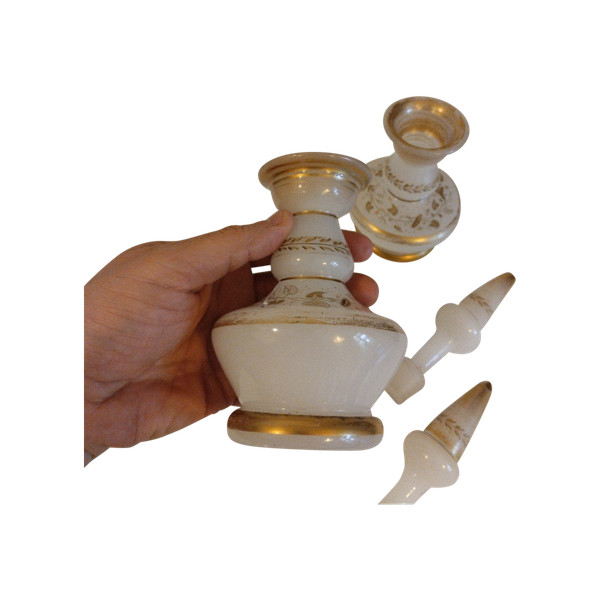 Pair De Flacons - Opaline - Charles X - V. 1830.