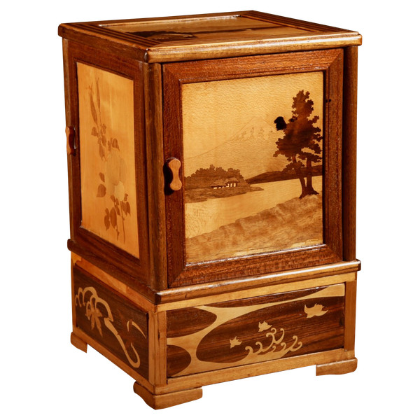 Interessante dispenser di sigari giapponese in stile Art Déco.