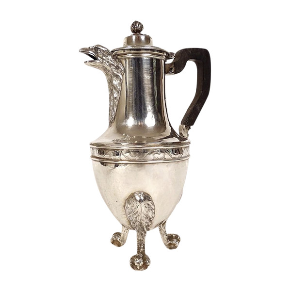 Louis XVI coffee pot Silver Fermiers Généraux Paris 18th century eagle