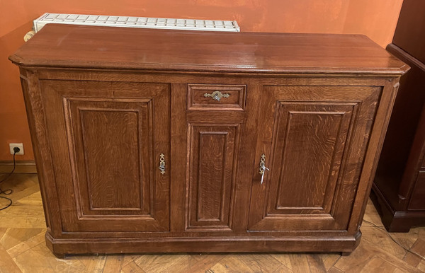 Grand Buffet En Chêne Deux Portes - 19° Siècle