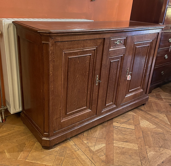 Grand Buffet En Chêne Deux Portes - 19° Siècle