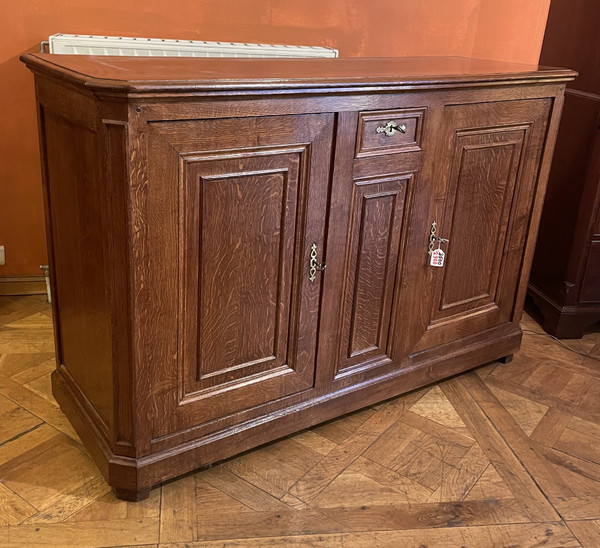 Grand Buffet En Chêne Deux Portes - 19° Siècle