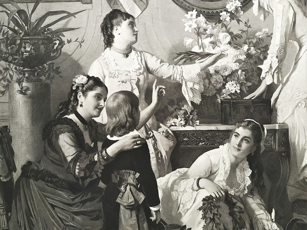 Washington's Birthday Etats-Unis Amérique Photogravure Historique d'Après Charles Baugniet 