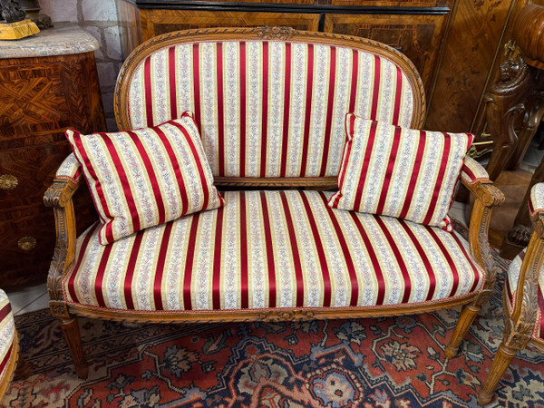 SALON CINQ PIECES DE STYLE LOUIS XVI