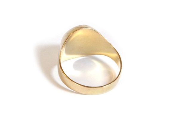 Anello uomo in onice in oro 18 carati, anello vintage, anello con sigillo, gioielleria vintage, onice pietra nera