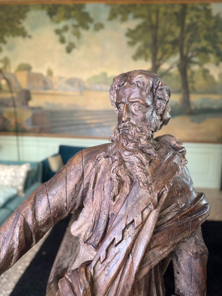 Important Pair Of Saint Peter And Saint Paul Sculptures - 17th century