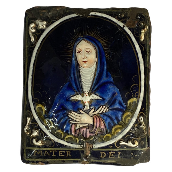 Enamelled plate Limoges XVII -XVIIIth P. Nouailher