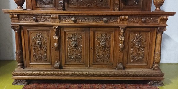 Renaissance walnut double buffet