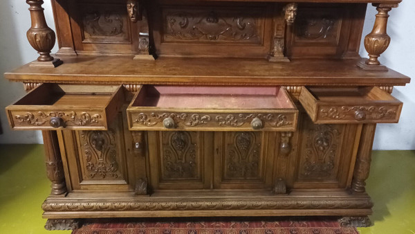 Renaissance walnut double buffet