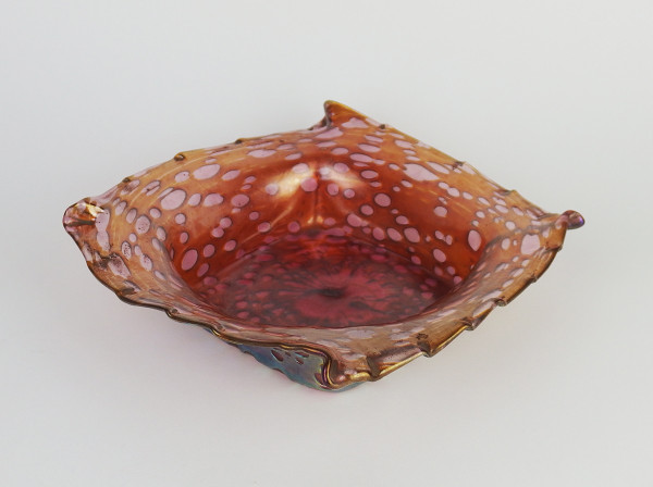 Iridescent glass bowl Orbulin or Diaspora by Loetz