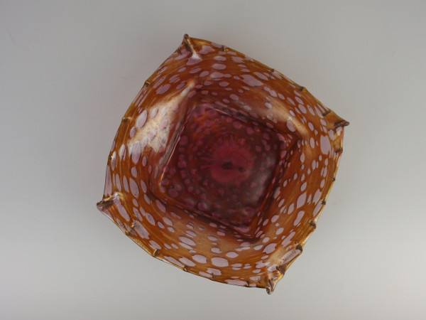 Iridescent glass bowl Orbulin or Diaspora by Loetz