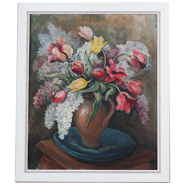 Paul Theodore SCHWARZ 1907/1993, Large still life from 1949, bouquets of flowers