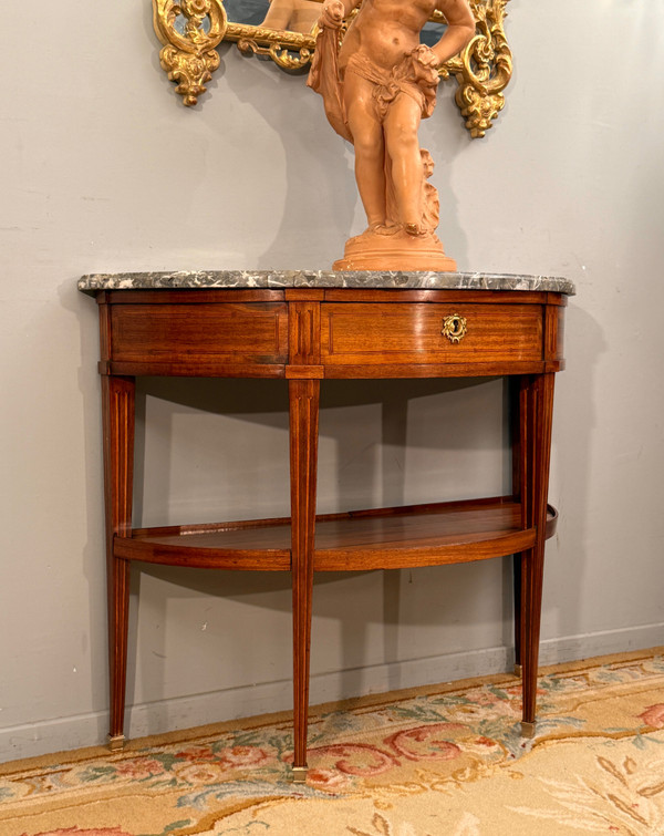 Console Demi-Lune d'Epoque Louis XVI Vers 1780