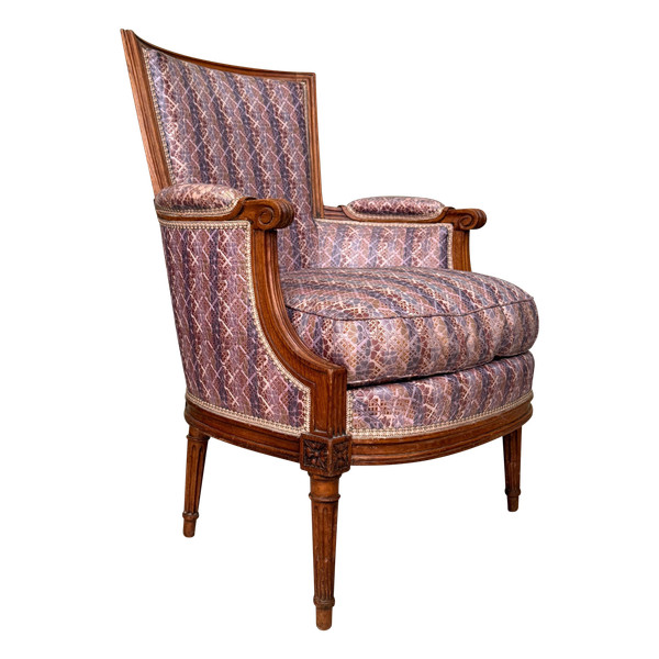 Vinatier Gilles-Hyacinthe, Bergère d'Epoque Louis XVI Estampillée, Vers 1780