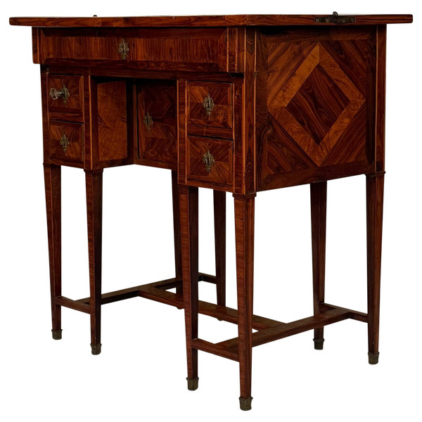 Bureau Mazarin Dit De Changeur En Marqueterie d'Epoque XVIIIème