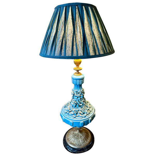 Importante e bella lampada in ceramica Art Nouveau